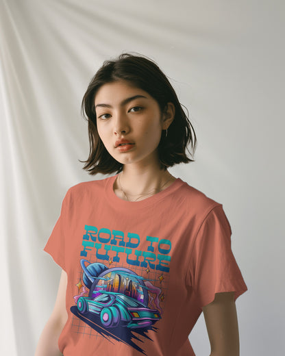 Oversized Unisex T-Shirts Road to Future