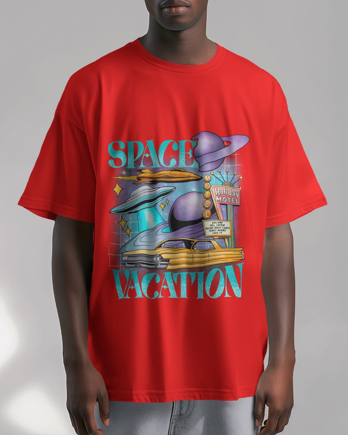 Oversized Unisex T-Shirts Space Vacation