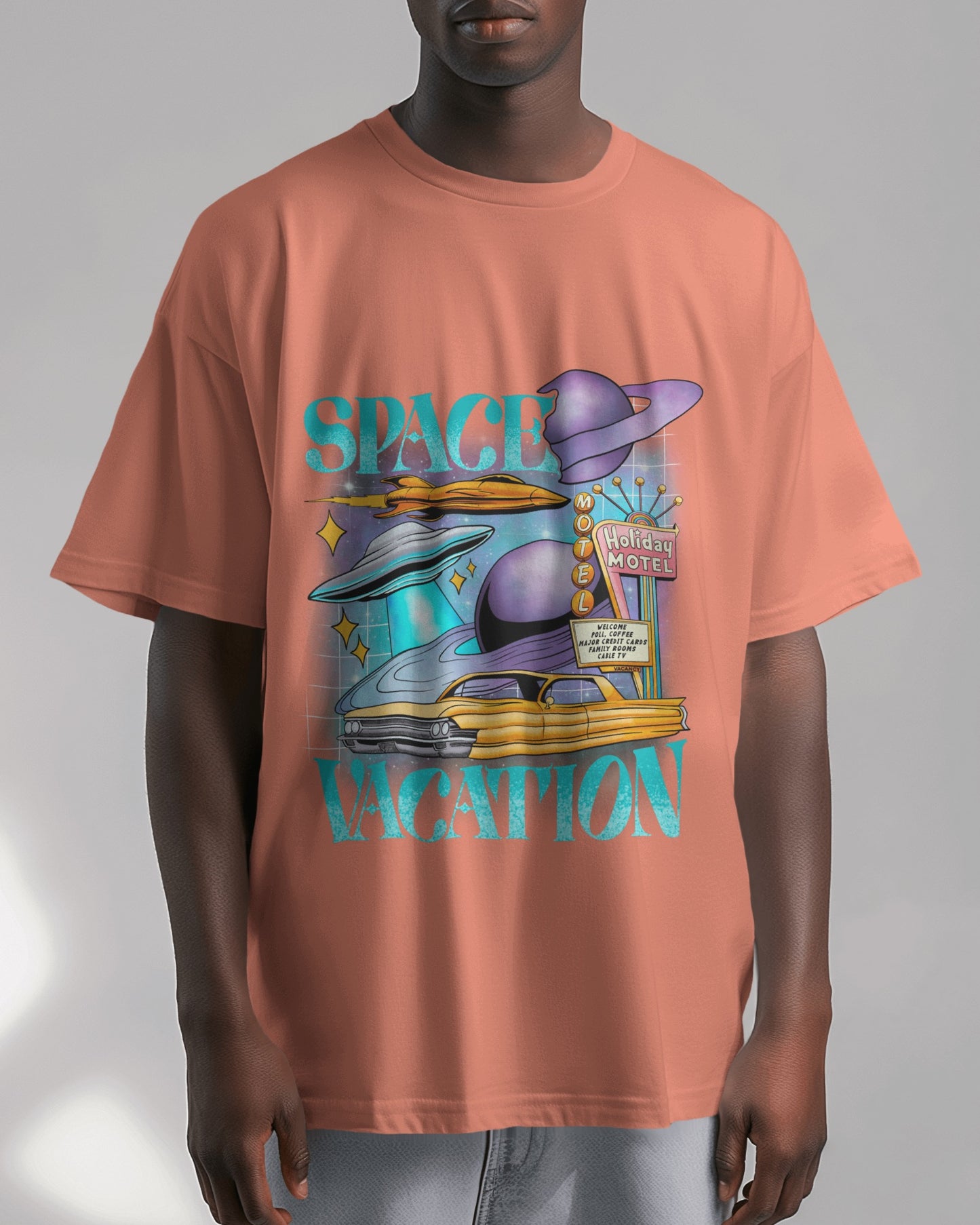 Oversized Unisex T-Shirts Space Vacation