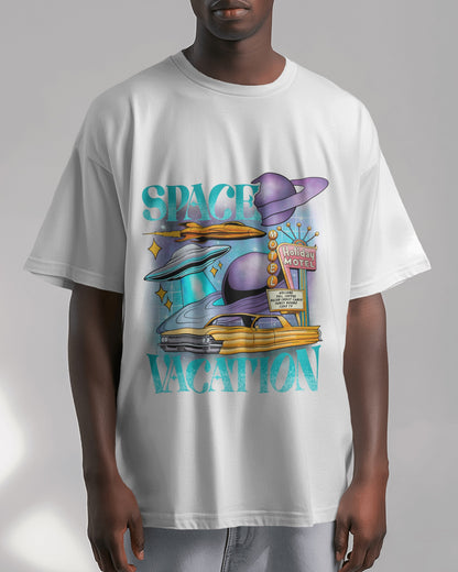 Oversized Unisex T-Shirts Space Vacation