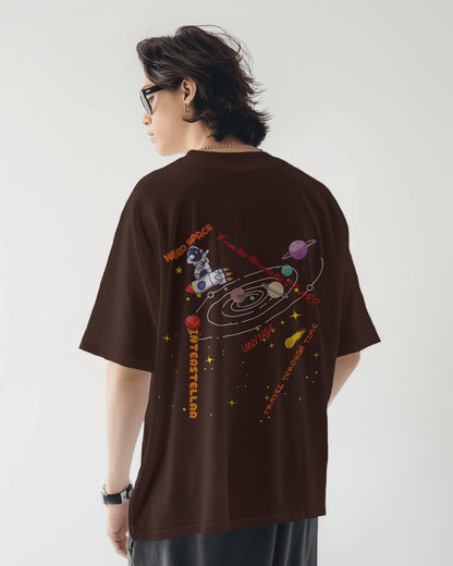 Oversized Men T-Shirts Space Traveller