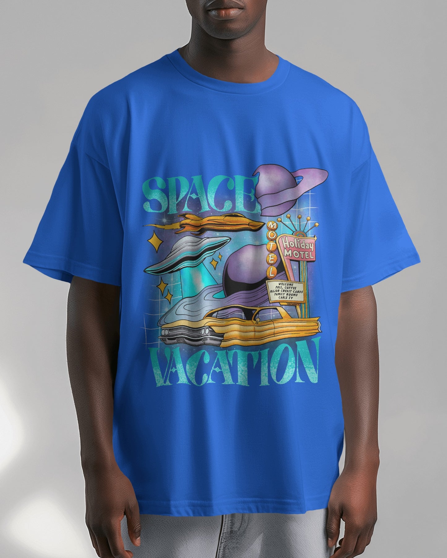 Oversized Unisex T-Shirts Space Vacation