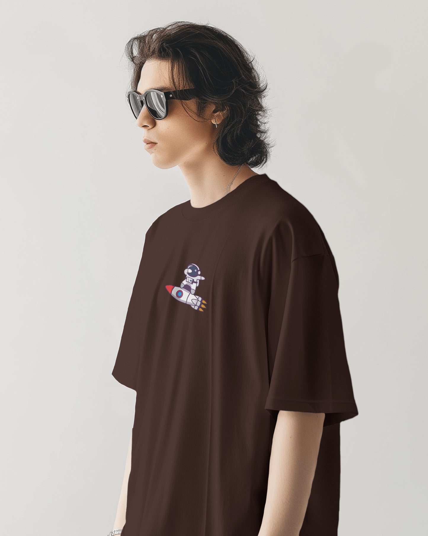 Oversized Men T-Shirts Space Traveller