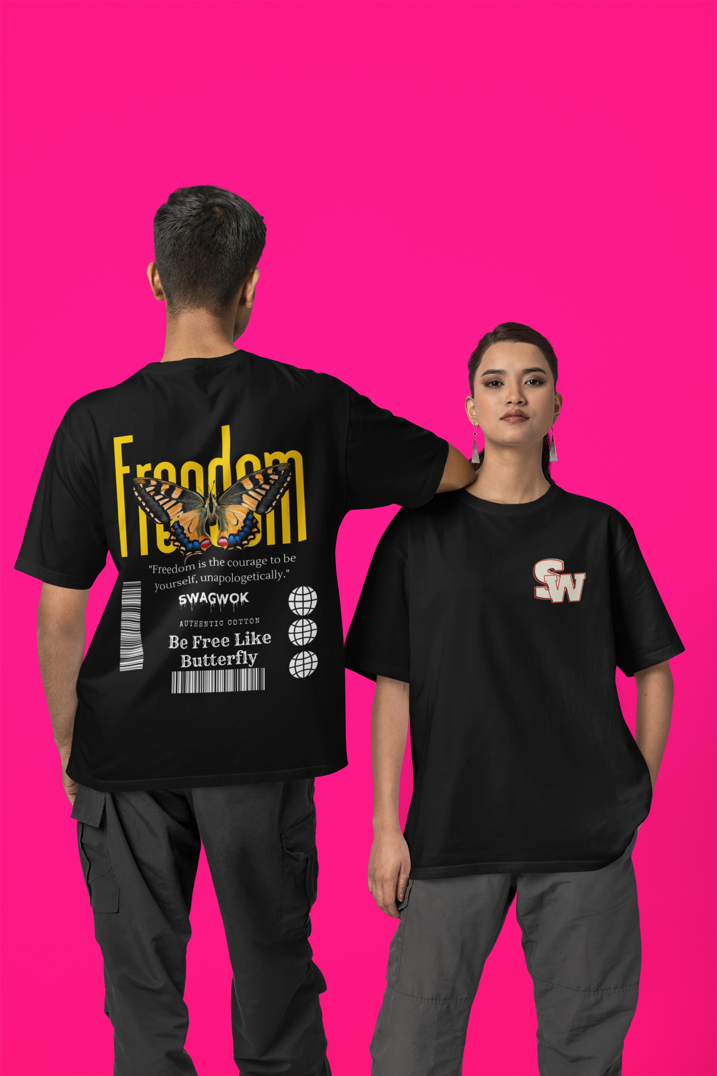 Oversized Unisex T-Shirts Freedom