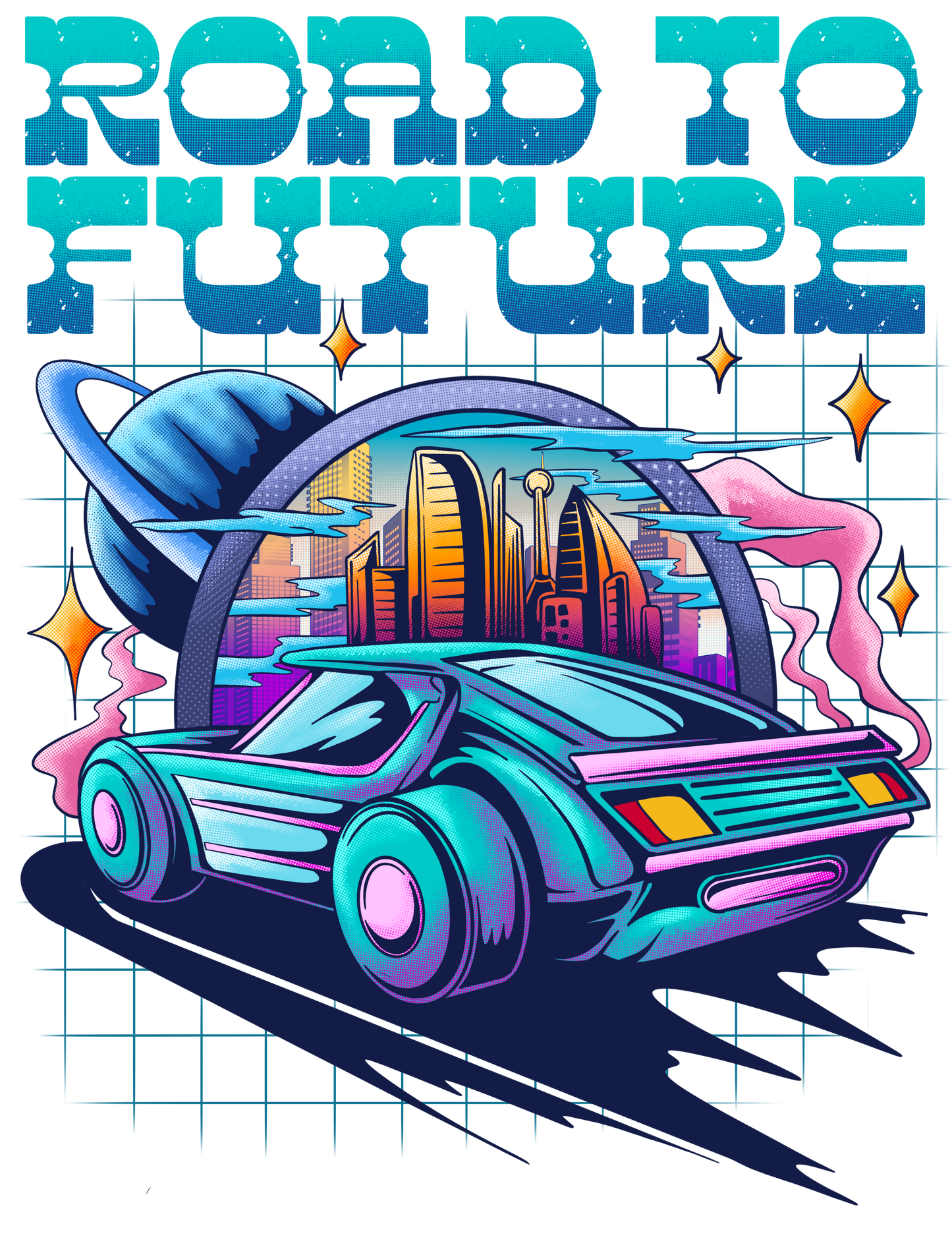 Oversized Unisex T-Shirts Road to Future