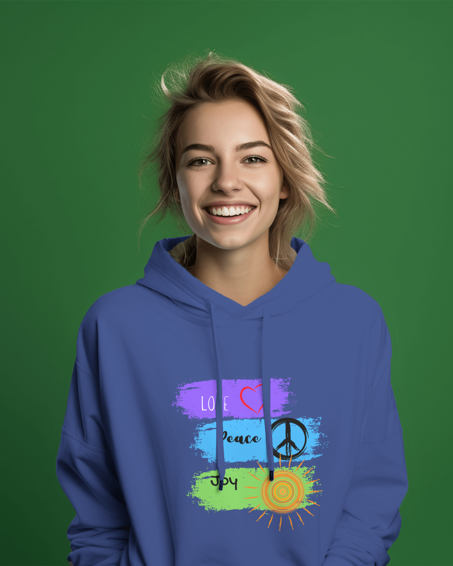 Oversized Hoodie Love Peace N Joy