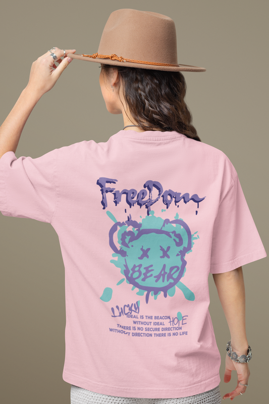 Oversized Female T-Shirts Freedom