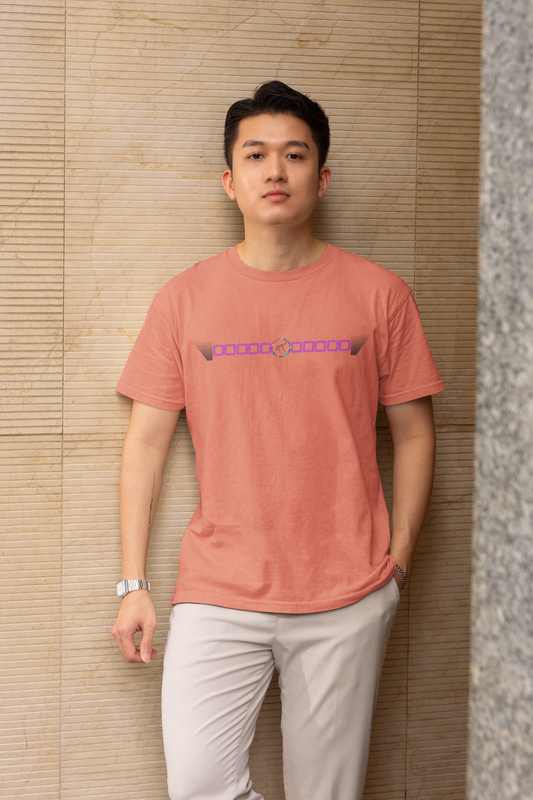 Regular Men T-Shirts Swag Square Line