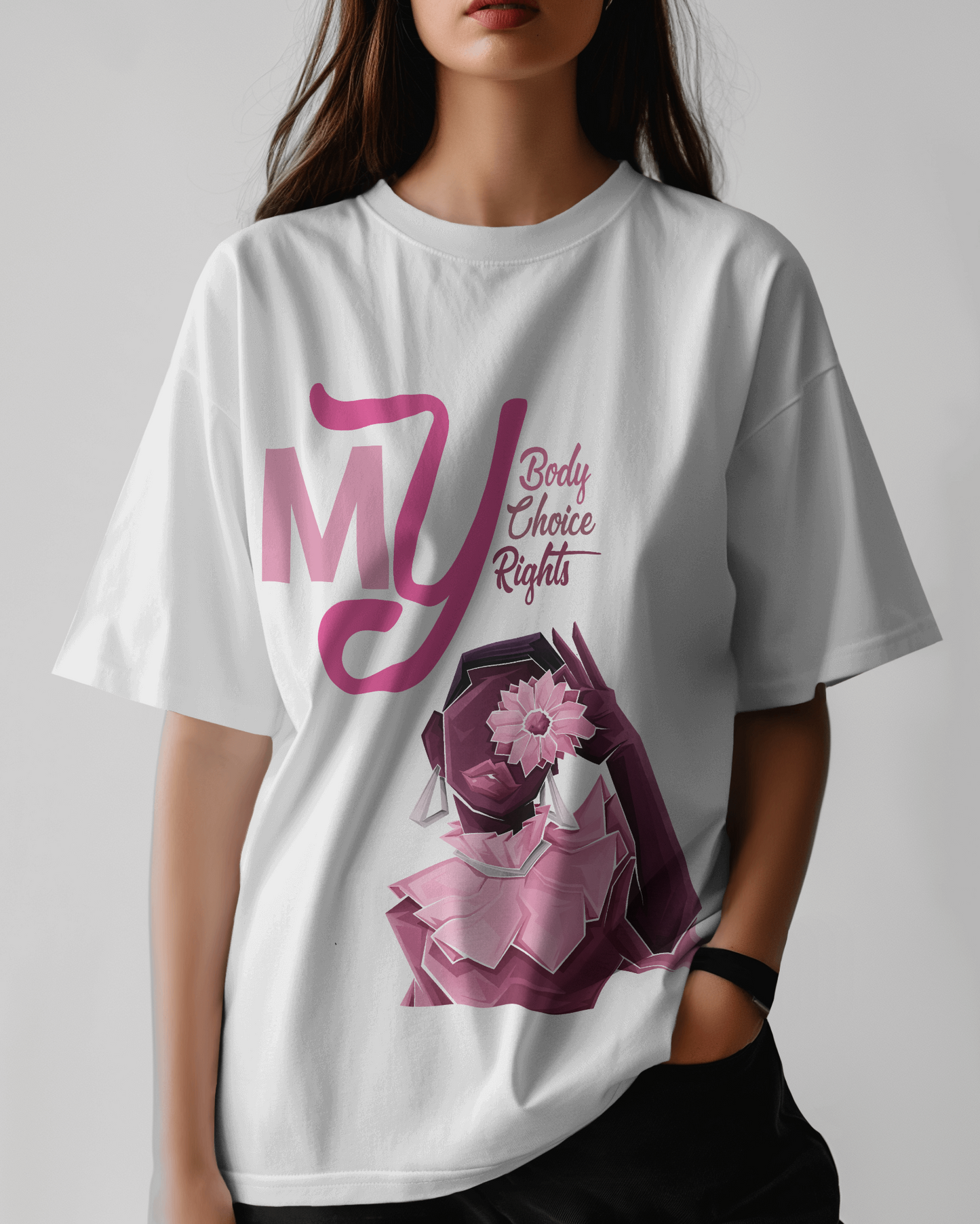 Oversized Women T-Shirts My Body,My Choice,My Rights